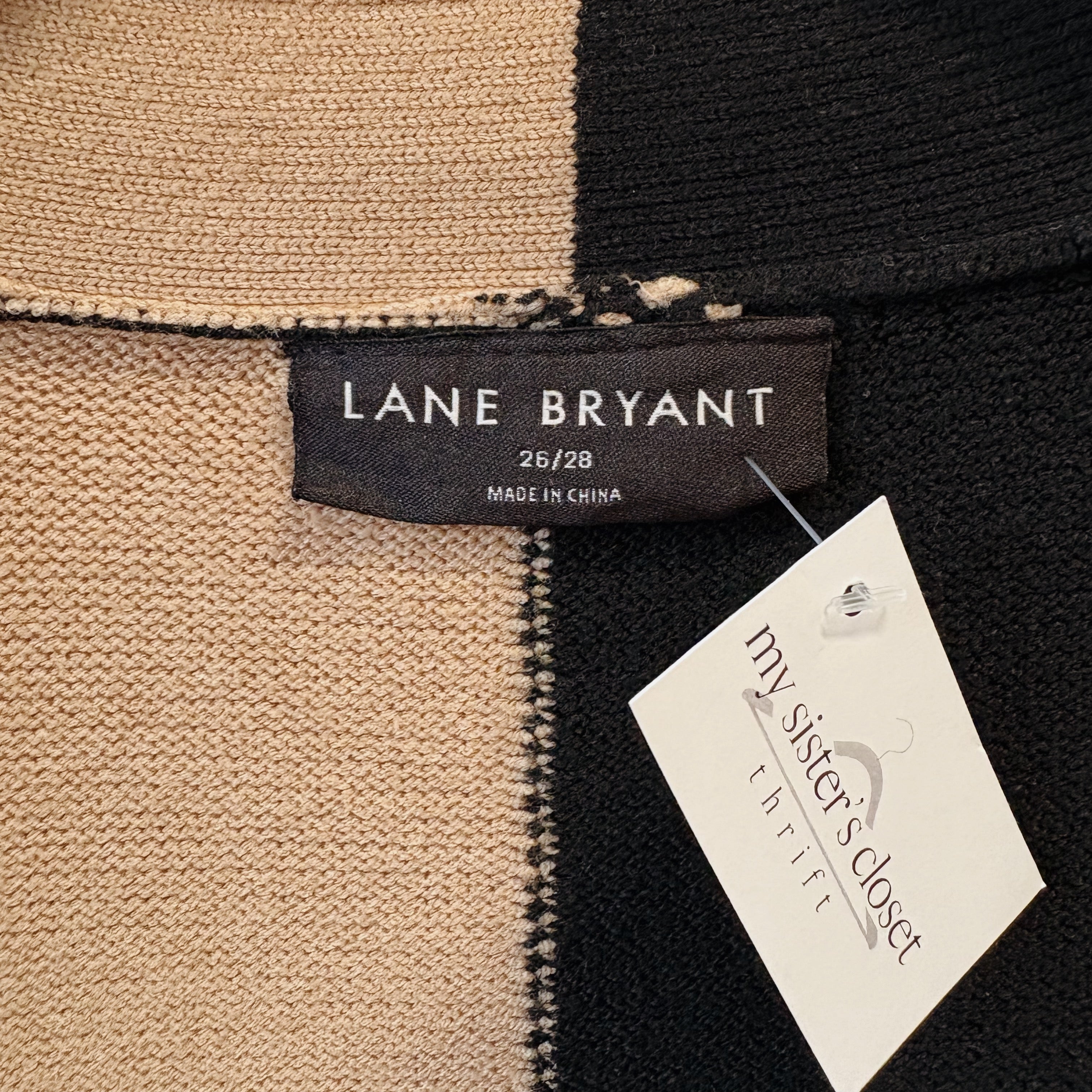 SIZE 26/28 | Black & Brown Cardigan