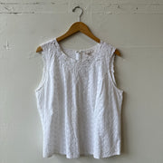 SIZE XL | White Lace Tank