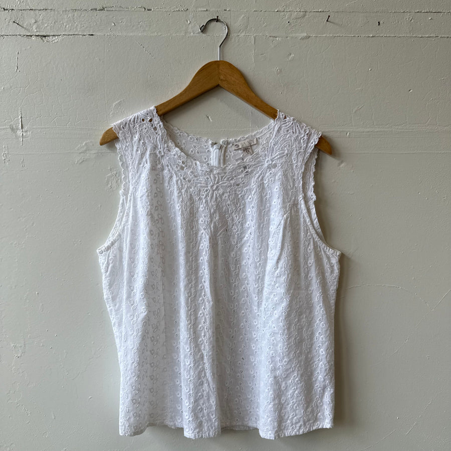 SIZE XL | White Lace Tank