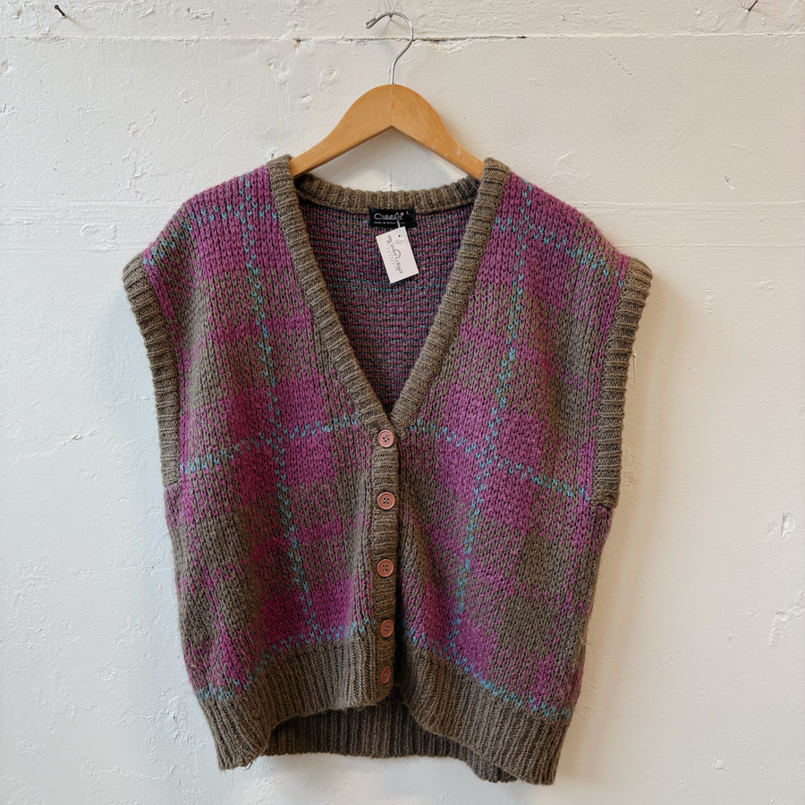 SIZE L | Plaid Sweater Vest