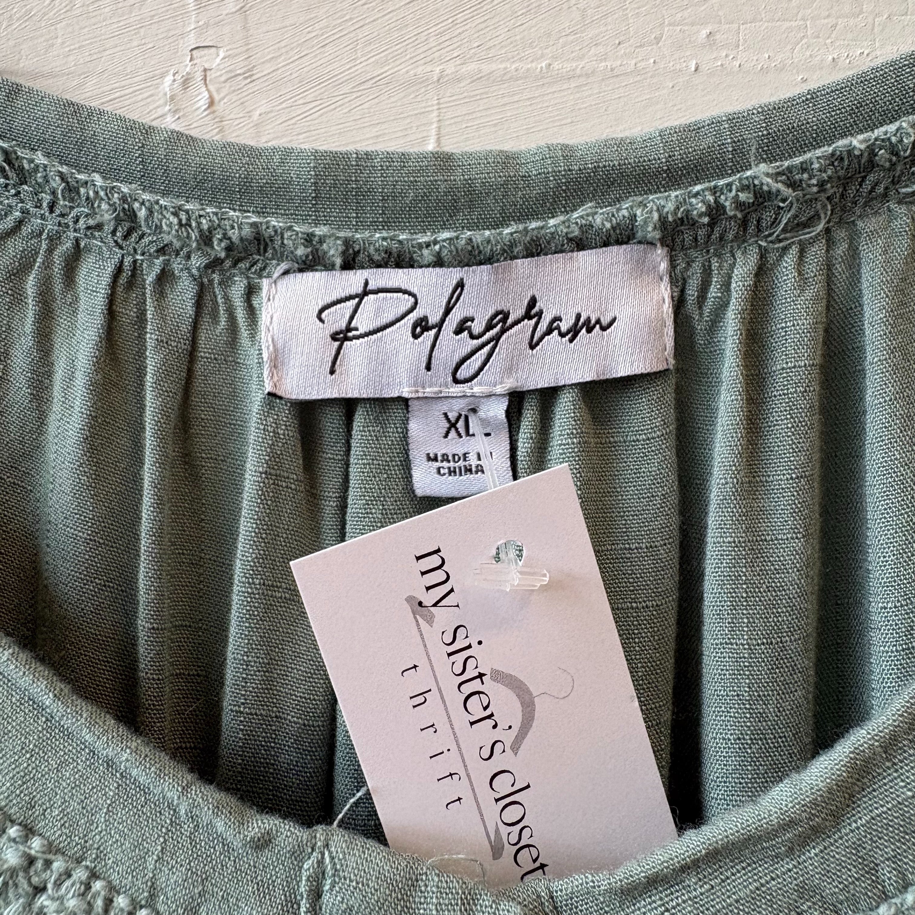 SIZE XL | Green Button Up Dress