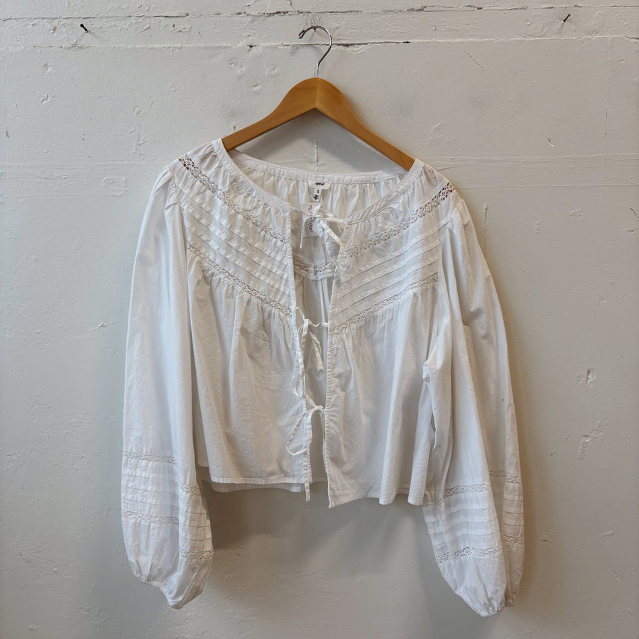SIZE XL | Aerie White Tie Top