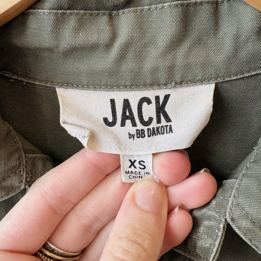 SIZE XS | Green Denim Jacket