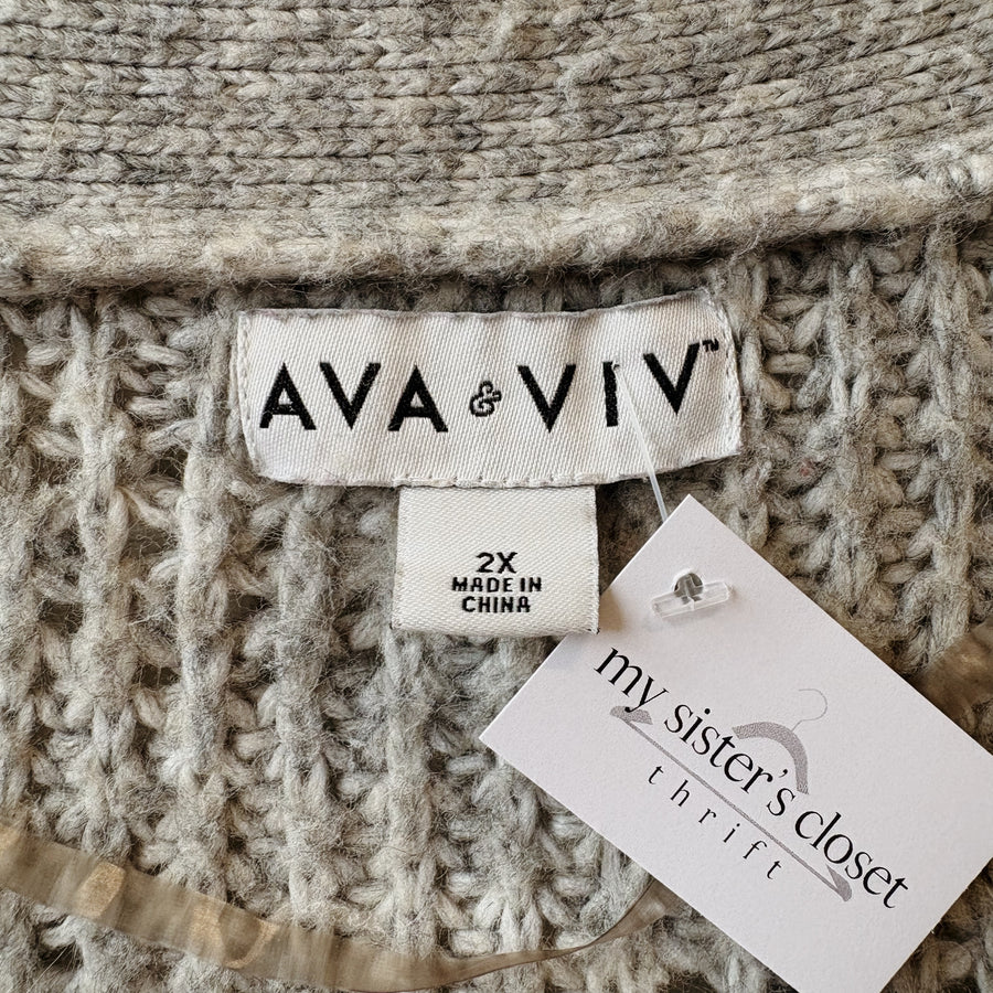 SIZE 2X | Grey Cardigan