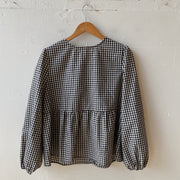 Size M | Gingham Tie Top