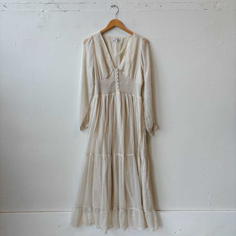 SIZE M | Off White Dress