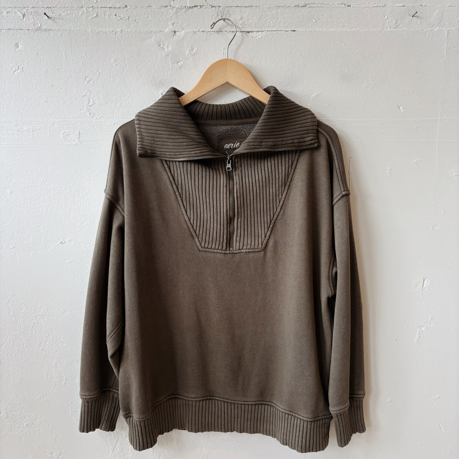 SIZE S | Aerie Green Quarter Zip