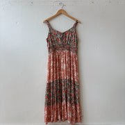 SIZE L | Red Floral Dress