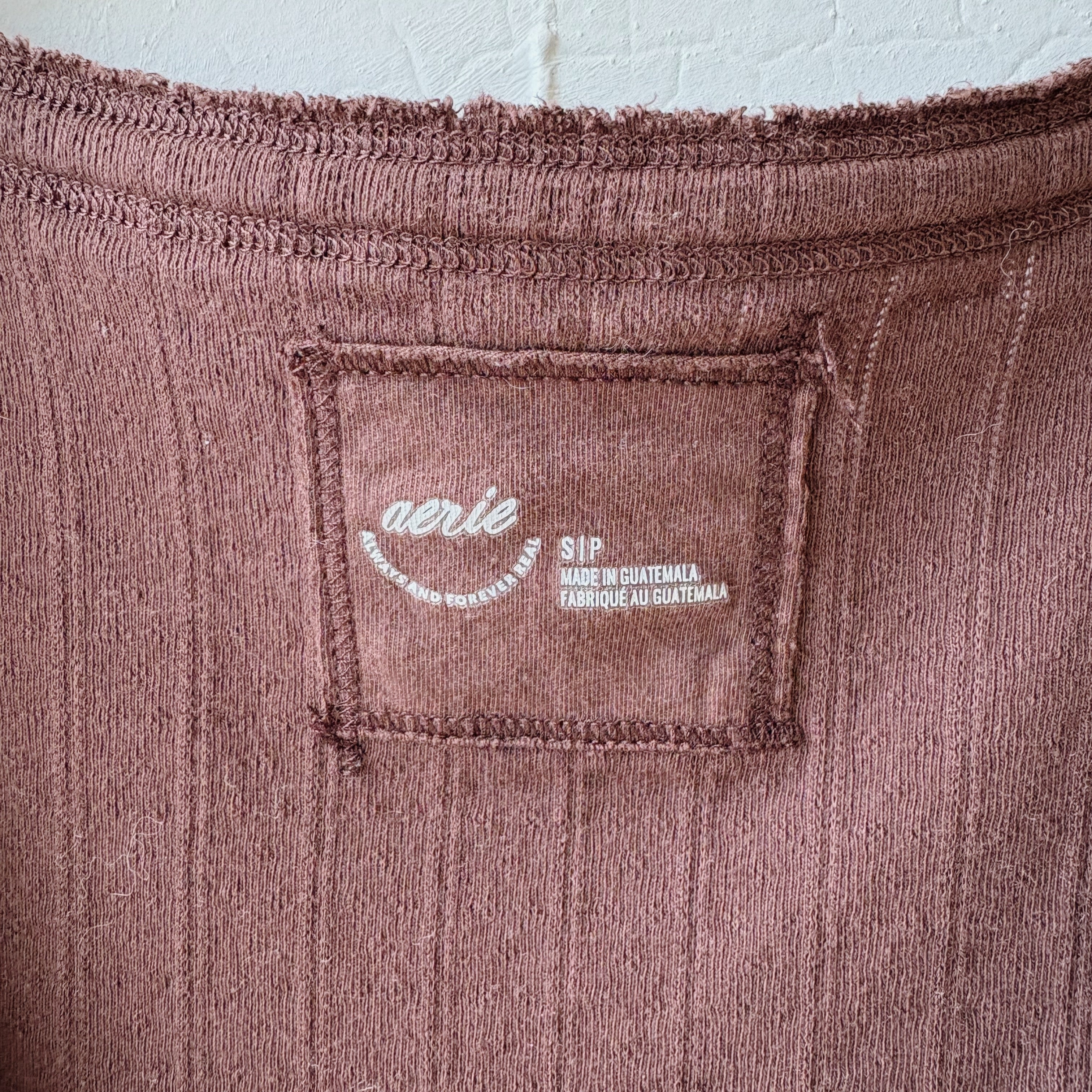Size S | Aerie Brown Top