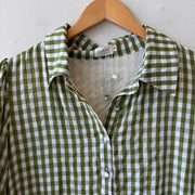 SIZE XL | Green Gingham Dress