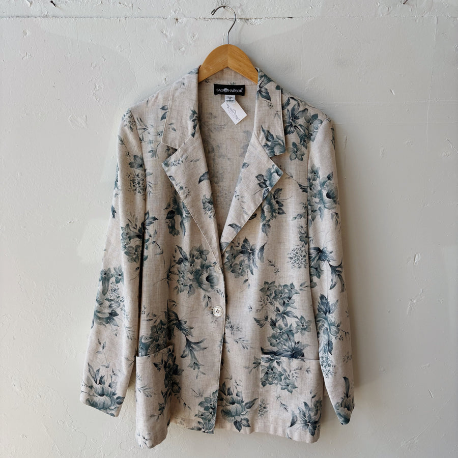 SIZE L | Blue Floral Blazer