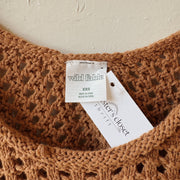 SIZE XS | Brown Crochet Top