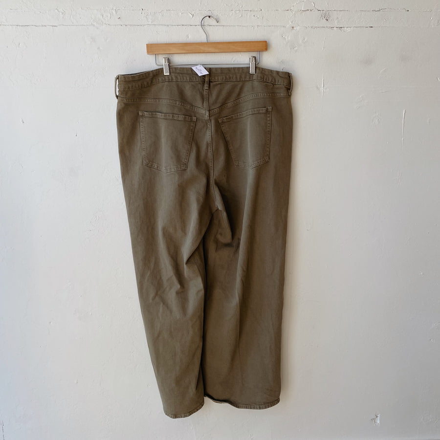 SIZE 20 | Green Wide Leg Jeans
