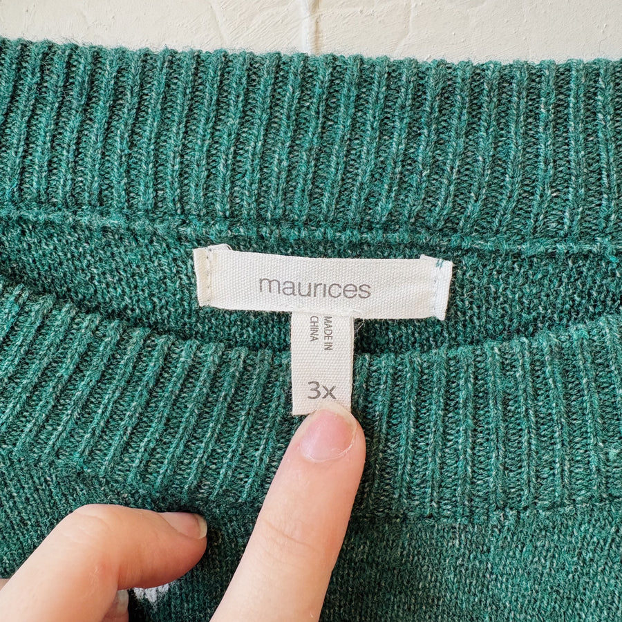 SIZE 3X | Green Tree Sweater