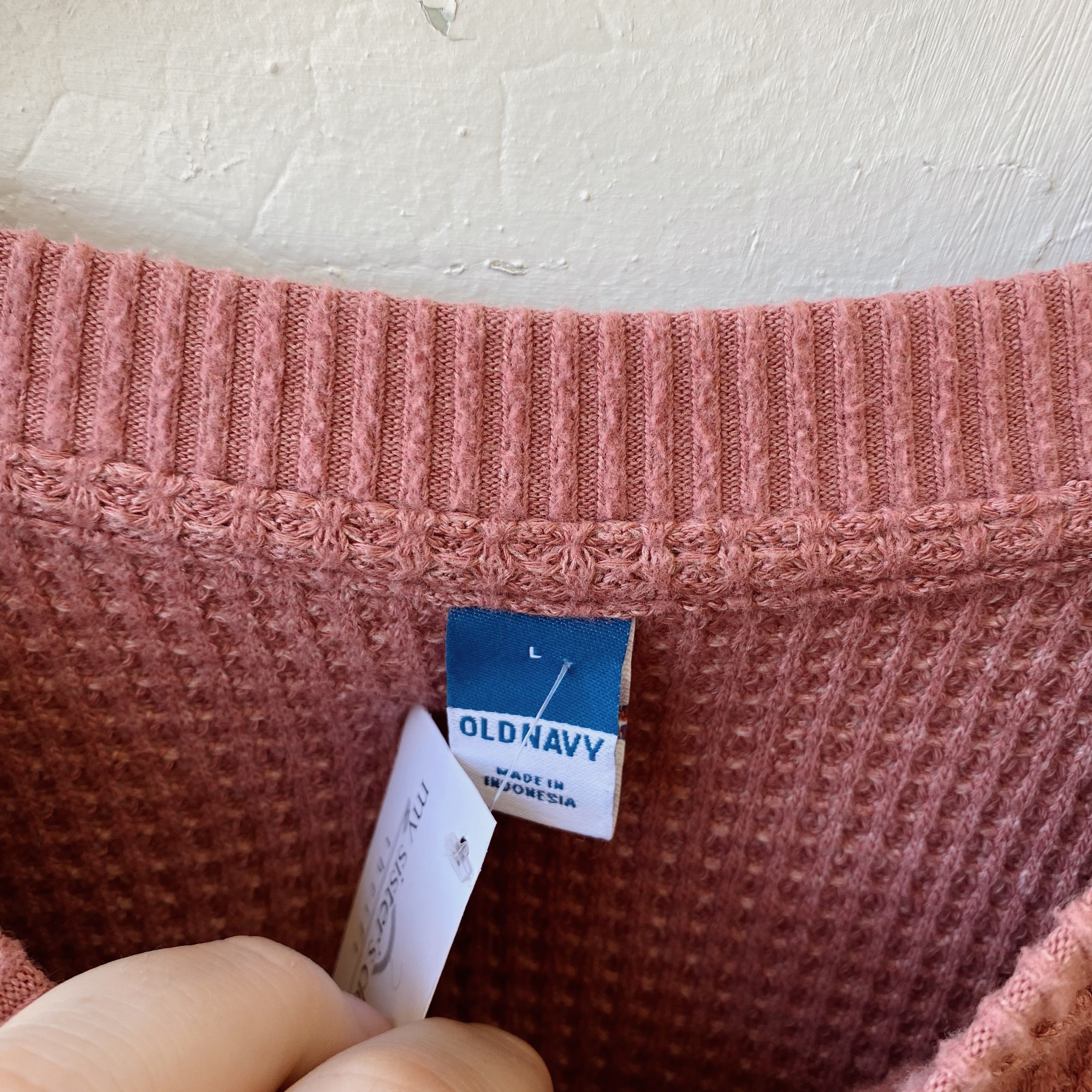 SIZE L | Waffle Knit Sweater