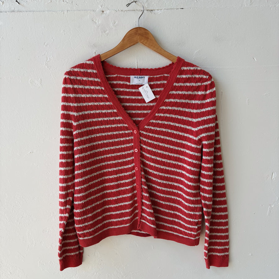 SIZE XL | Red Striped Top