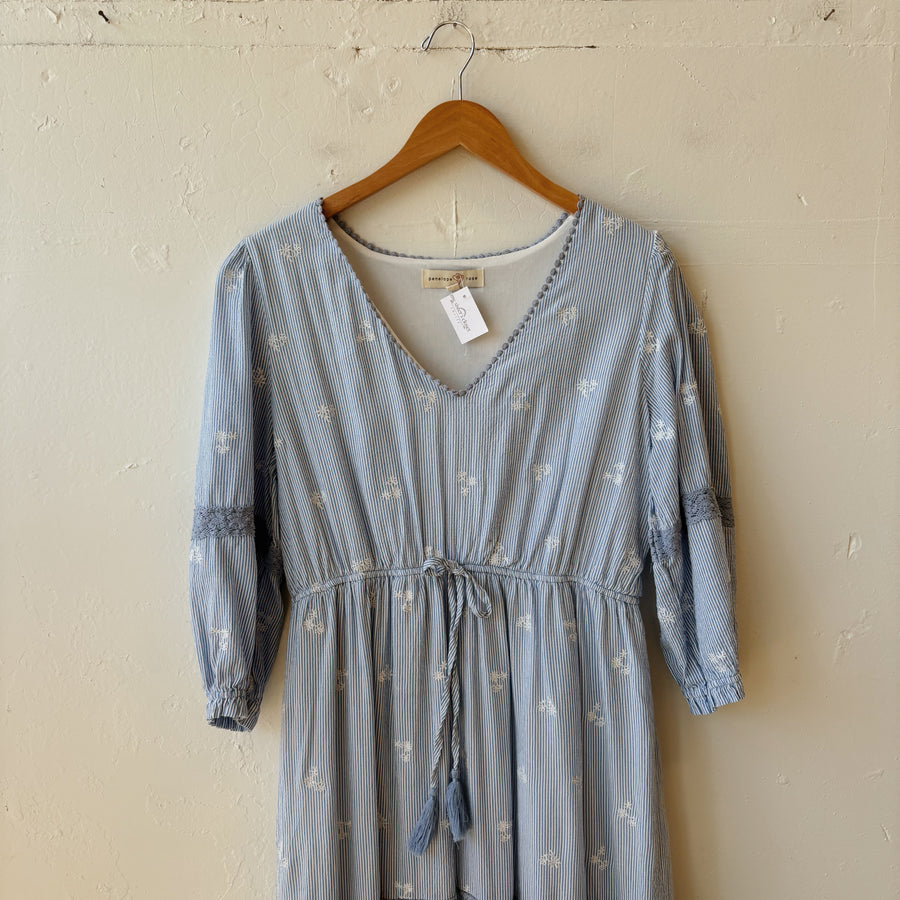 SIZE XL | Blue Striped Dress