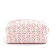 Quilted Floral Design Cosmetic Bags
