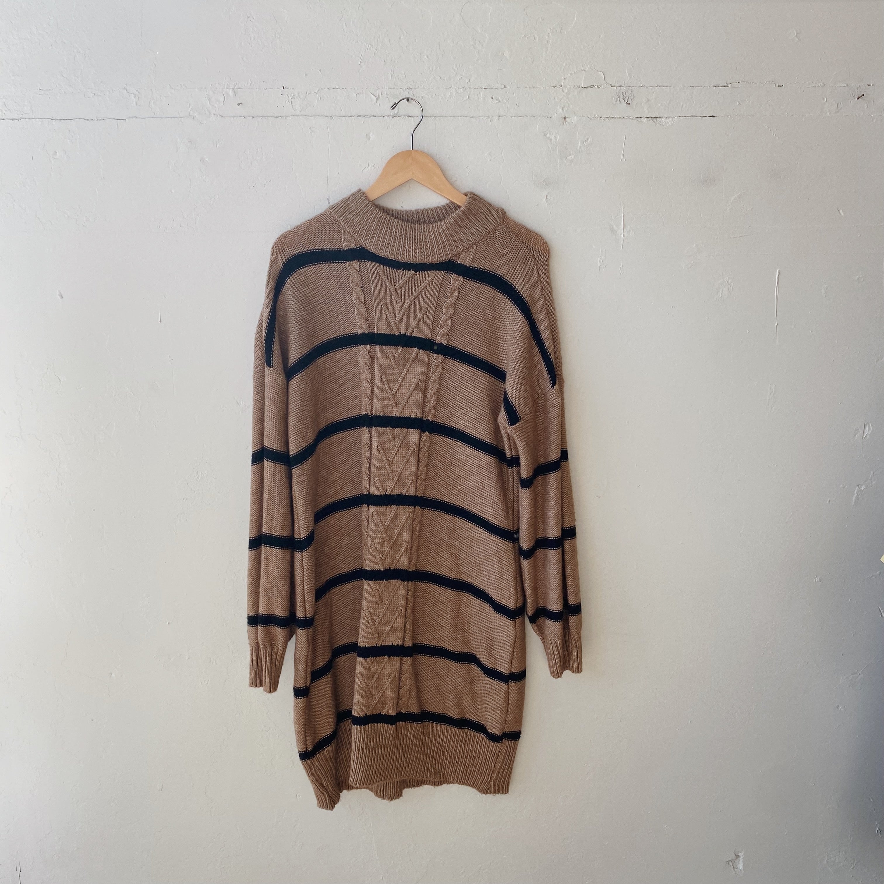 SIZE XL | Striped Sweater Dress