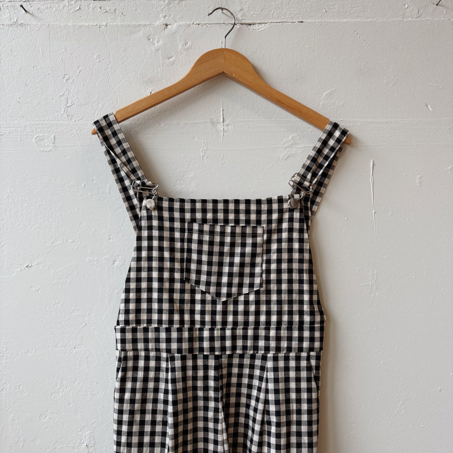SIZE M | Gingham Overalls