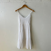 SIZE M | White Eyelet Tiered Dress
