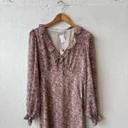 SIZE L | Pink Floral Dress