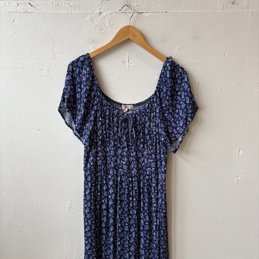 SIZE XL | Blue Floral Dress
