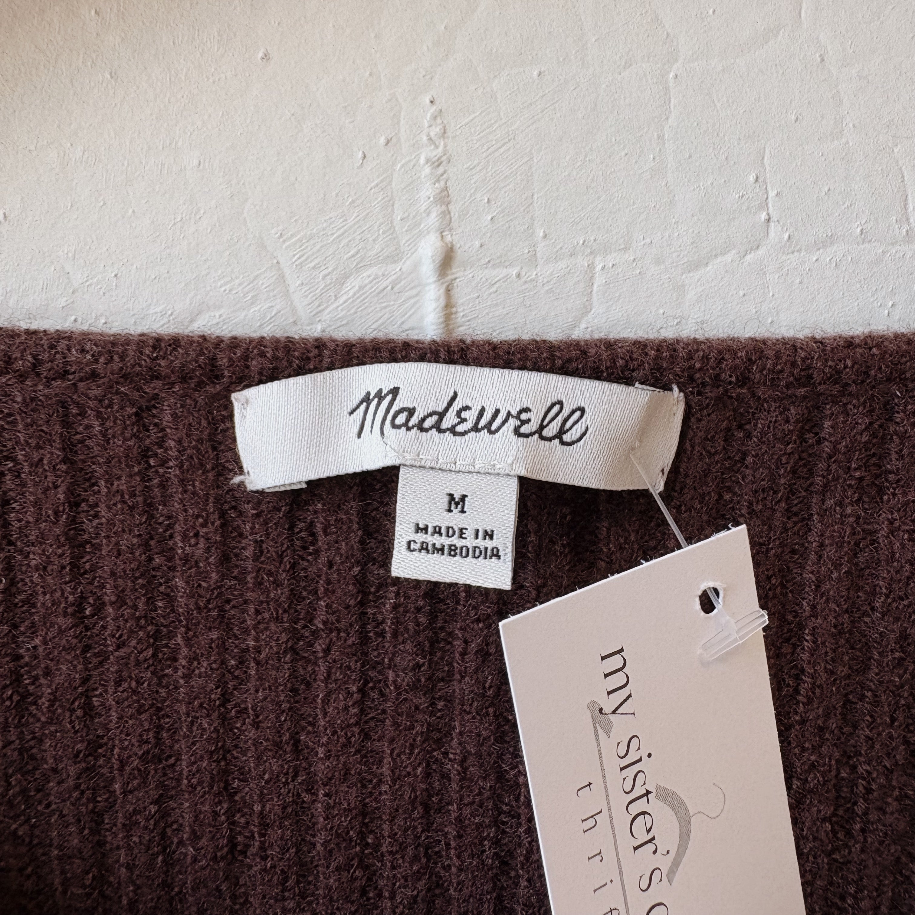 Size M | Madewell Brown Top
