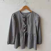SIZE S | Gingham Tie Top