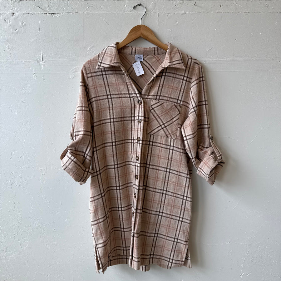 SIZE M | Long Cream Shacket