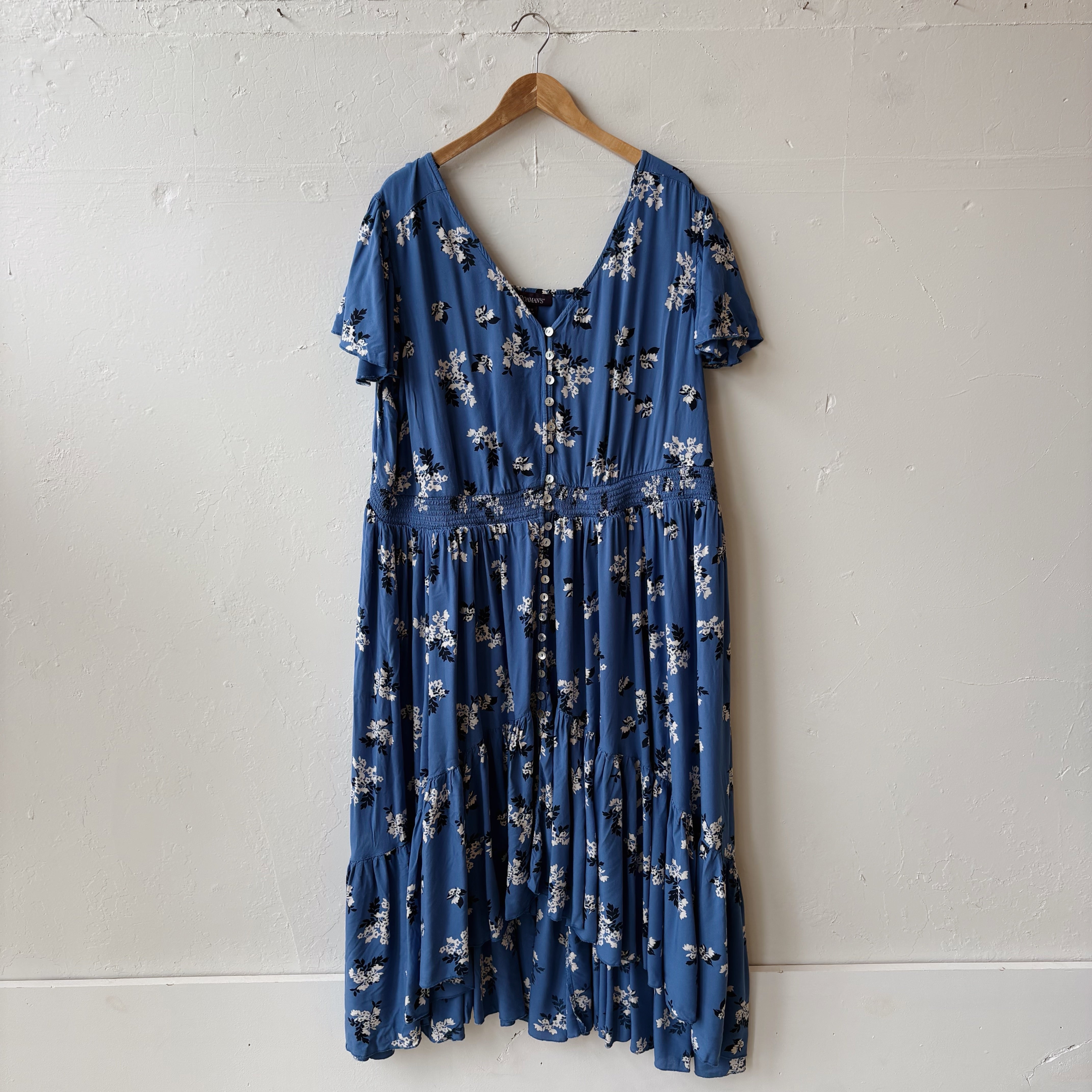 SIZE 28 | Blue Floral Dress