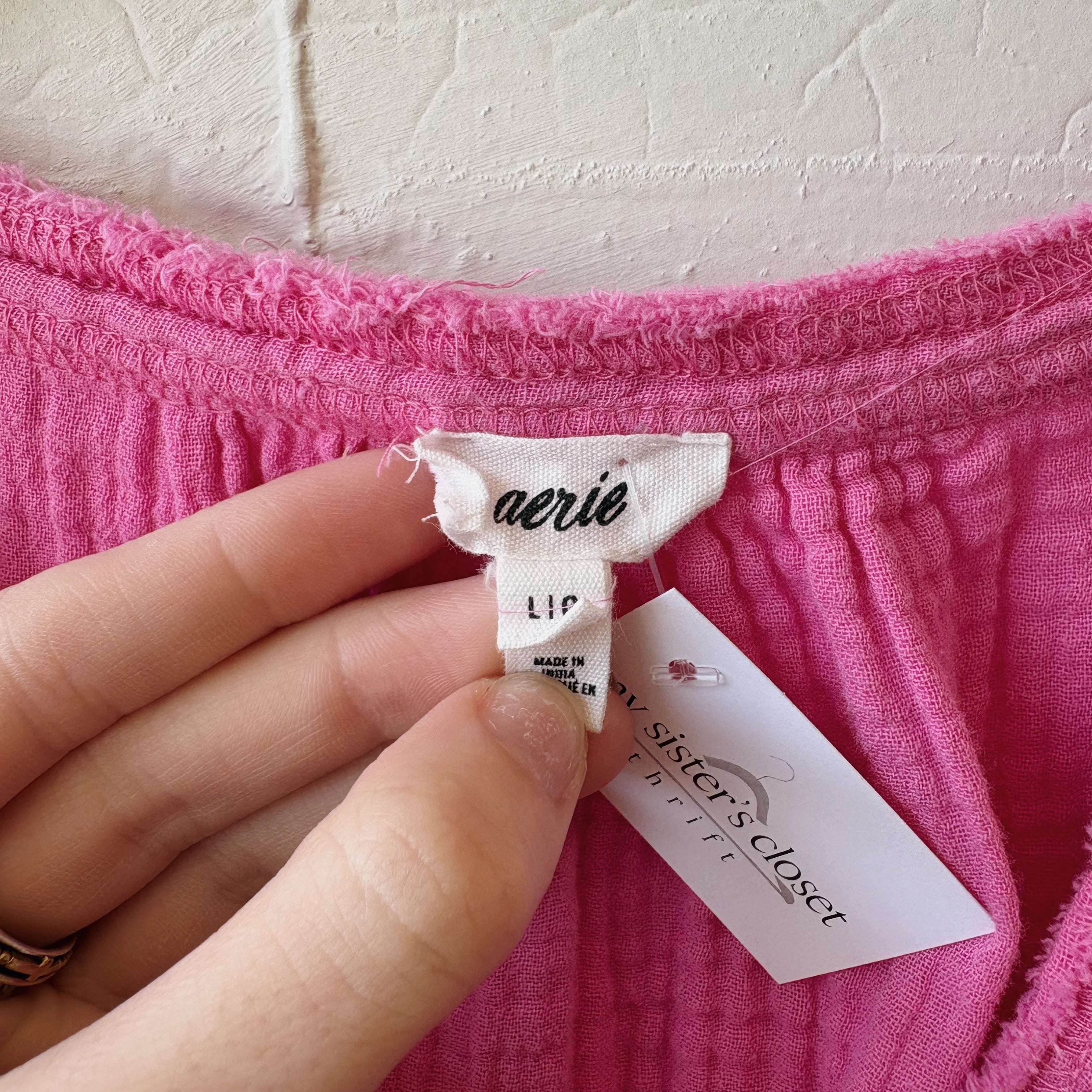 SIZE L | Aerie Pink Top