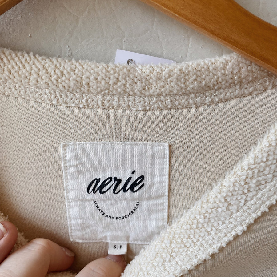 Size S | Aerie Cream Pullover