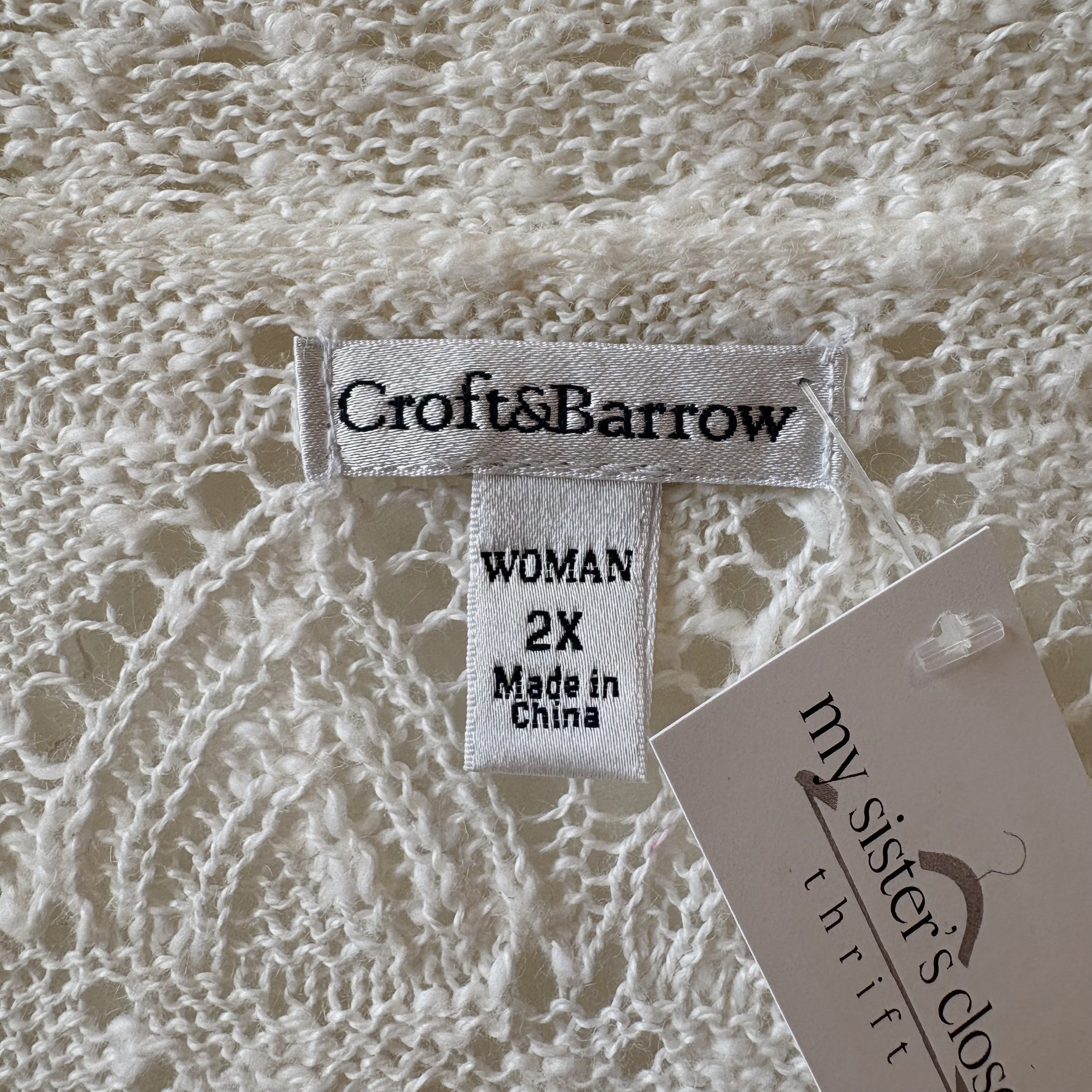 SIZE 2X | White Cardigan