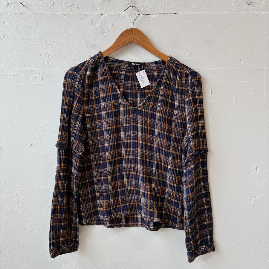 SIZE L | Madewell Plaid Top