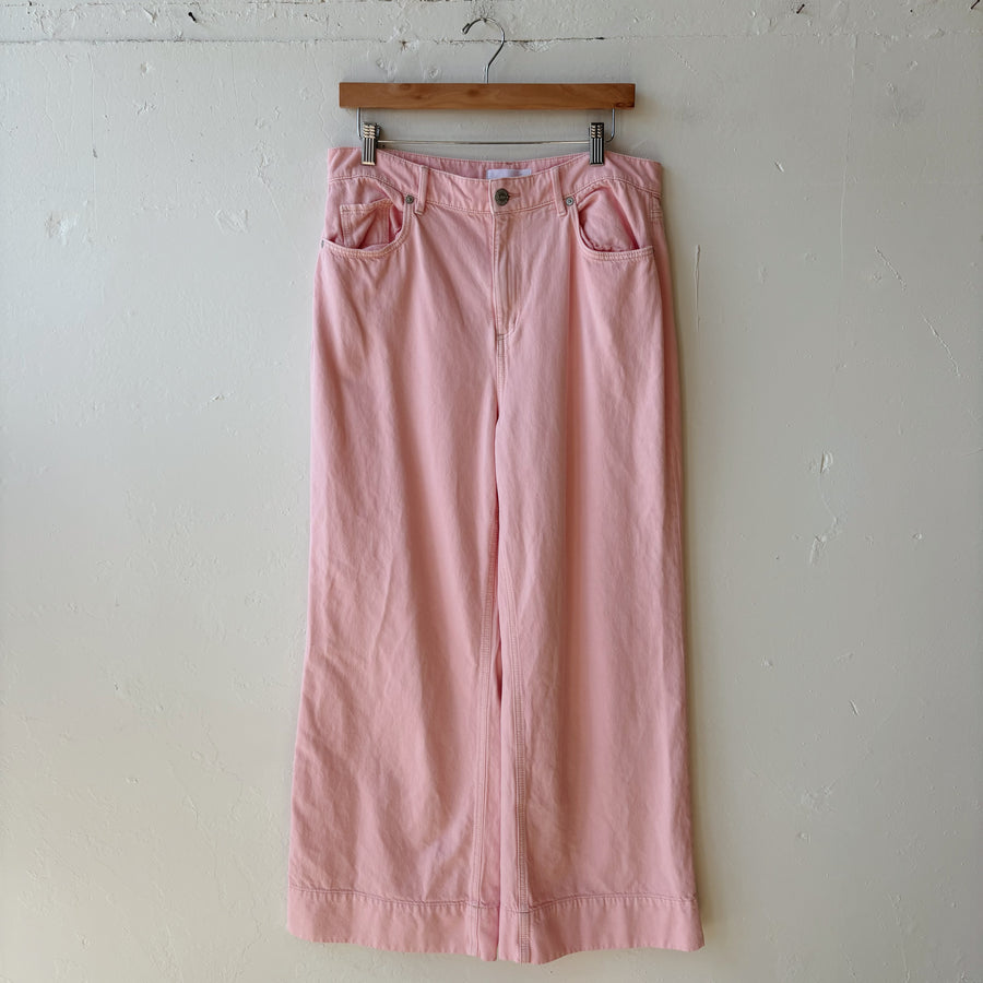SIZE 10 | Pink Wide Leg Jeans