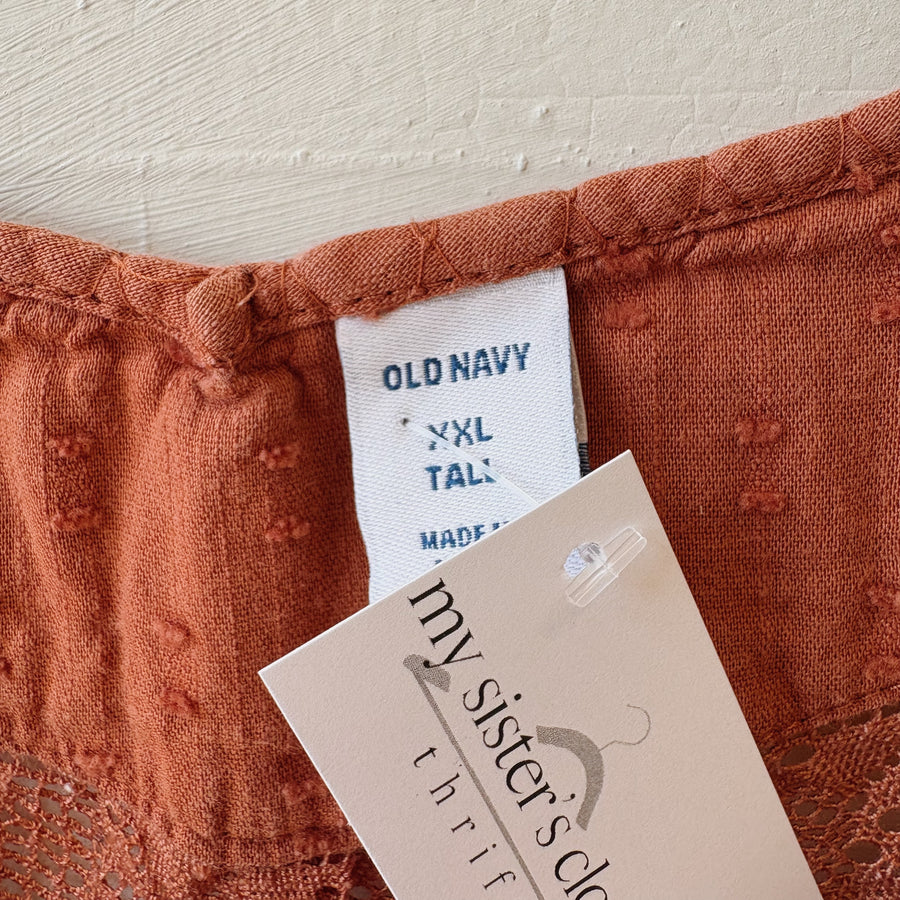 SIZE XXL | Orange Detailed Top