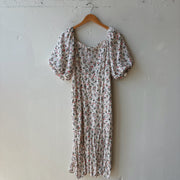 SIZE M | White Floral Dress