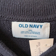 SIZE XXL | Navy Striped Sweater