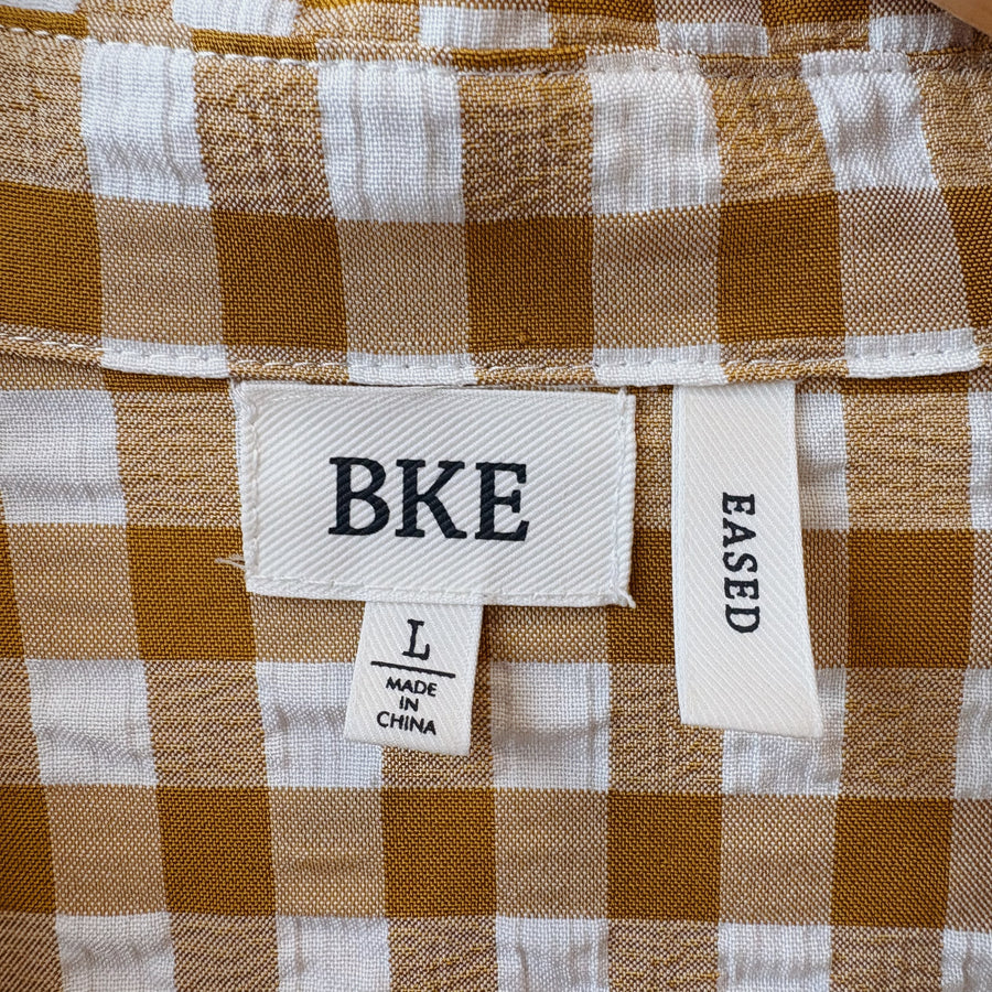 SIZE L | Yellow Gingham Button Up