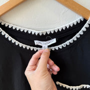SIZE L | Black Detailed T-Shirt