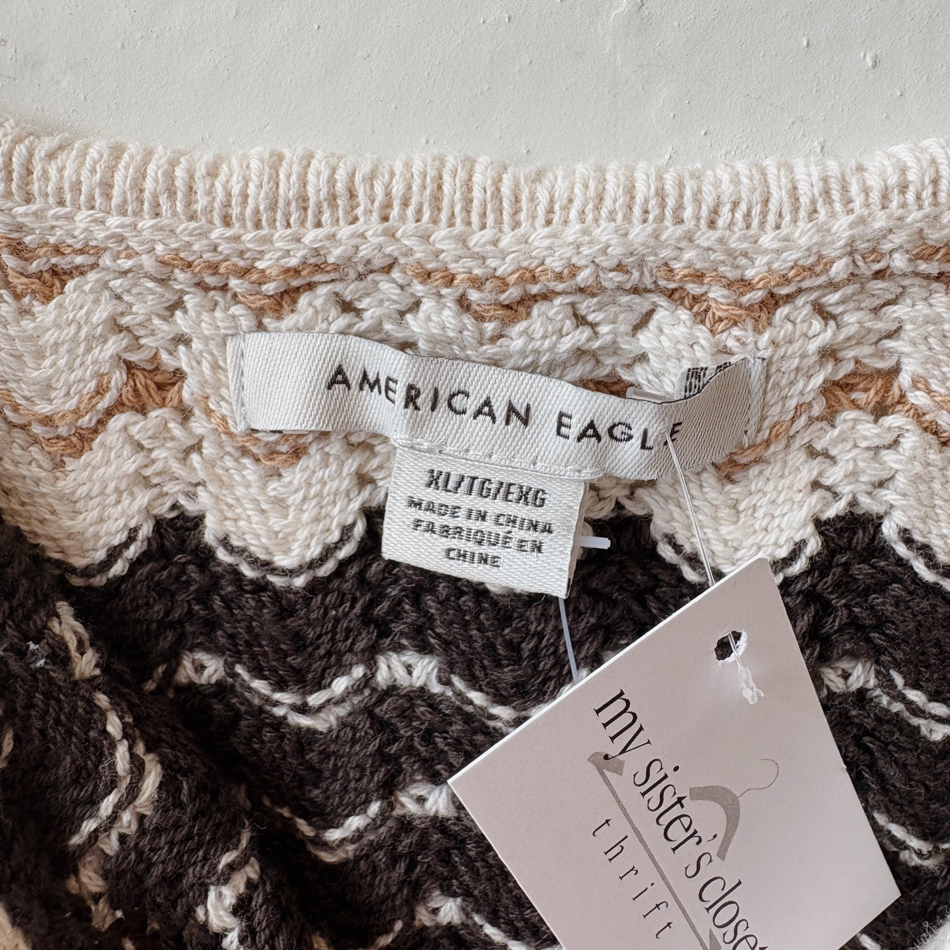 SIZE XL | AE Neutral Crochet Top