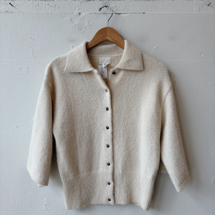 SIZE S | Neutral Button Up Sweater