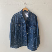 Size XL | Floral Denim Jacket