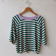 SIZE S | Teal Striped Top