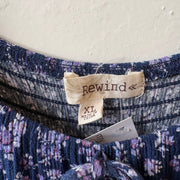 SIZE XL | Blue Floral Dress