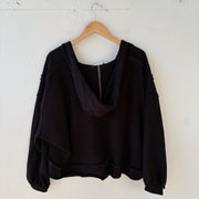 SIZE S | Black Cropped Hoodie