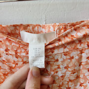SIZE 4 | Orange Floral Skirt