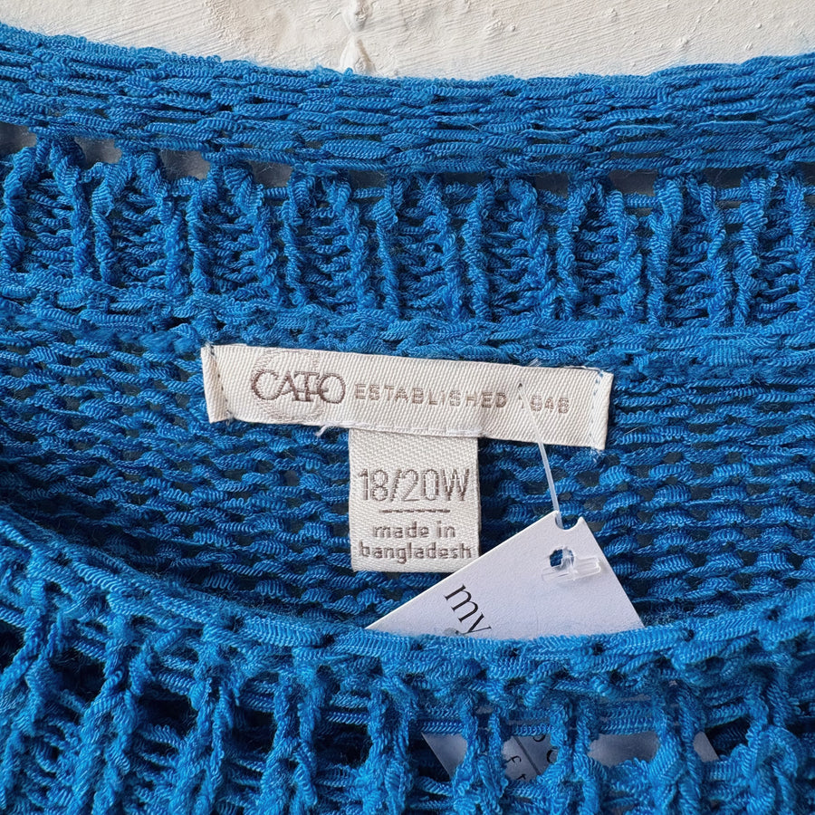 SIZE 18 | Blue Knit Top
