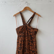 SIZE XS | Brown Floral Dress